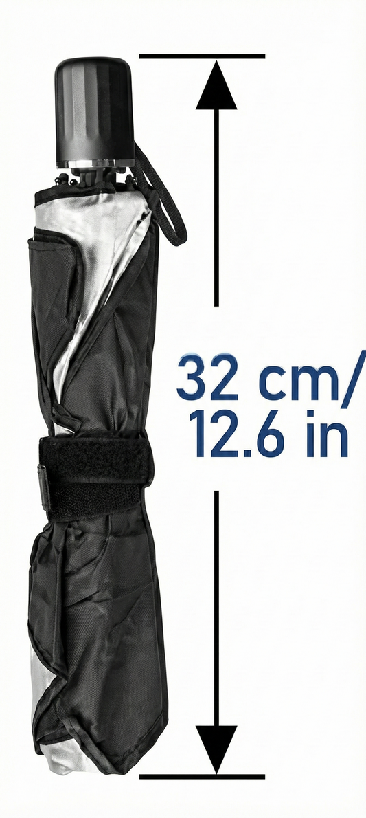 Parasol Retráctil Tipo Paraguas para Auto Protección UV Bloqueo de Calor y Fácil Guardado