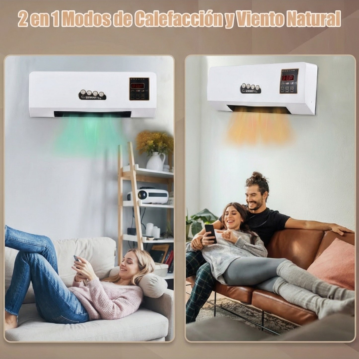 Split Mural 2 en 1 Climatizador con Control Remoto