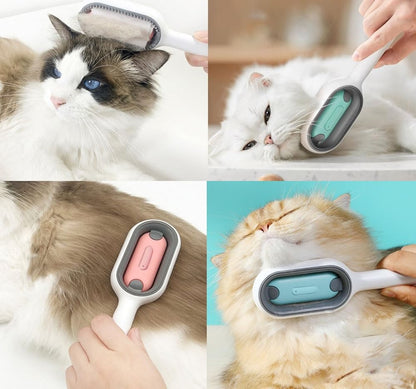 Cepillo Profesional 3 en 1: Peina, Baña y Limpia Pelusas